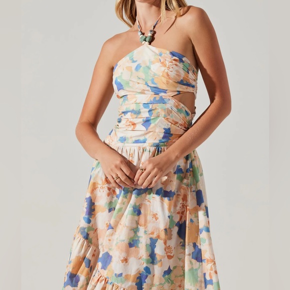 ASTR Linnea Halter Dress Beaded Top Size XS - Picture 4 of 7